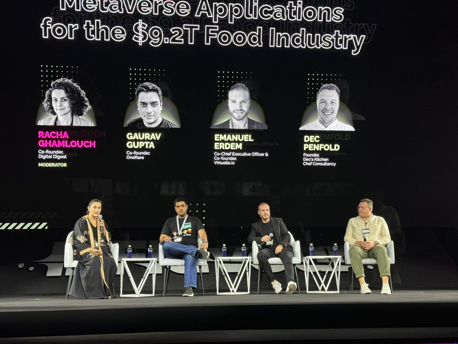 Dec Penfold on the Metaverse Applications for the Food Industry panel in Dubai
